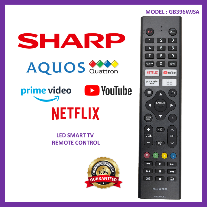 Sharp Aquos Smart TV Remote Control GB396WJSA Sharp Original Aquos