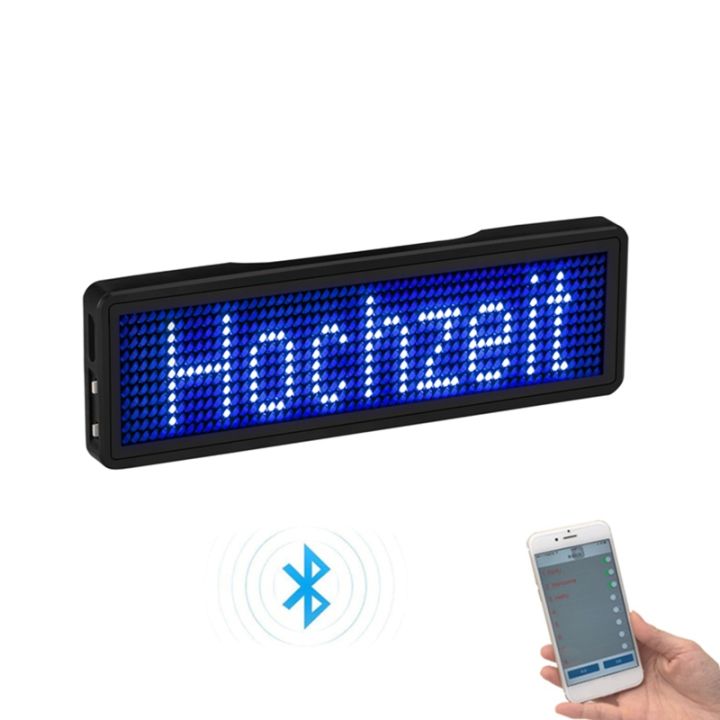 bluetooth-led-name-badge-rechargeable-light-sign-diy-programmable-scrolling-message-board-display-led