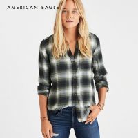 American Eagle Ahh-Mazingly Soft Plaid Boyfriend Shirt เสื้อเชิ้ต ผู้หญิง บอยเฟรนด์ ลายตาราง (WCL 035-7792-309)