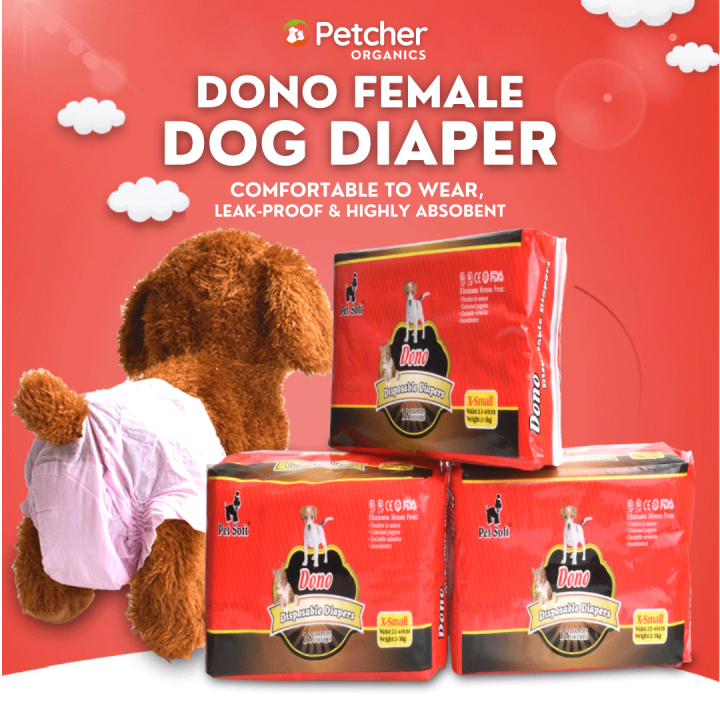 Dono Female Disposable Dog Diaper for Girl Dog Female Dog Diaper Pee