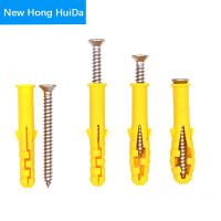 Plastic Expansion Drywall Anchor Tube Wall Plug Screws Phillips Flat Head Tapping Bolt 304 Stainless Steel Zinc Plated M6M8M10 Nails Screws Fasteners