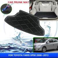 XP90รถยนต์ Toyota Yaris 90ซีดาน2009 2008 ~ 2013 2010 Alas Bagasi Mobil 2011ทนอุณหภูมิสูงพรมเก็บของอุปกรณ์ตกแต่งภายใน