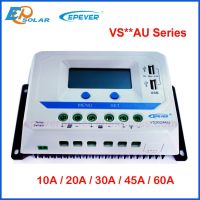 Epever ชุด VS-AU เครื่องควบคุมการชาร์จพลังงานแสงอาทิตย์10A/20A/30A/45A/60A ชุด LCD แบล็กไลท์สอง USB PV เครื่องควบคุมการชาร์จสำหรับบ้านพลังงานแสงอาทิตย์