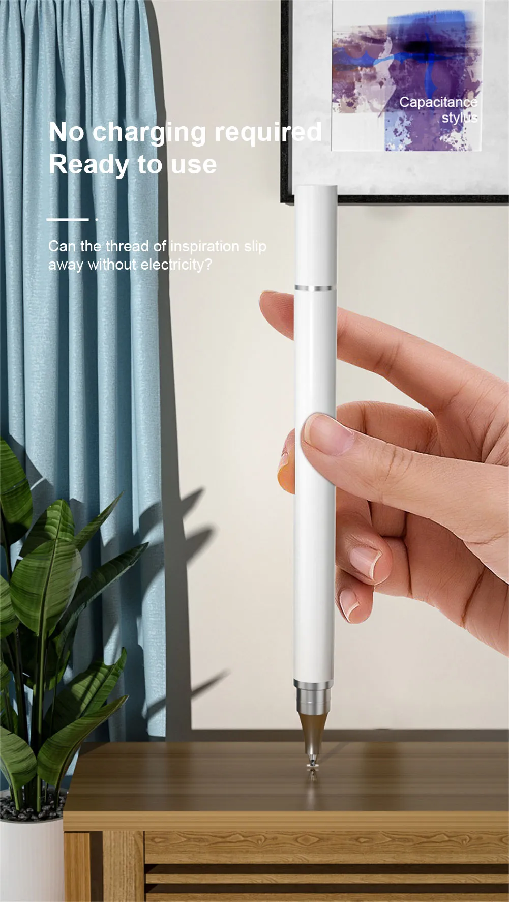 【Low pirce】2 in 1 Universal stylus digital pen for android Writing Pen for Tablet Mobile Android
