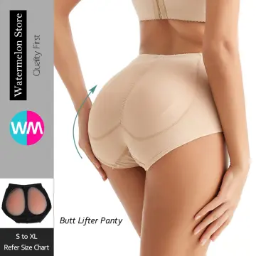 Removable Butt Pads Panties Lift Up Padded Silicone Big Buttocks Enhancer  Panties (Beige, S) at  Women's Clothing store