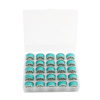 Factory In Stock Mint Green Light Blue 25 Grid Bobbin Metal Sewing Thread Bobbin Winding Household Diy Sewing Thread Set