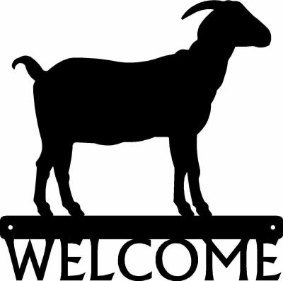 Horned Goat Farm Welcome Sign - 12 inch Wide