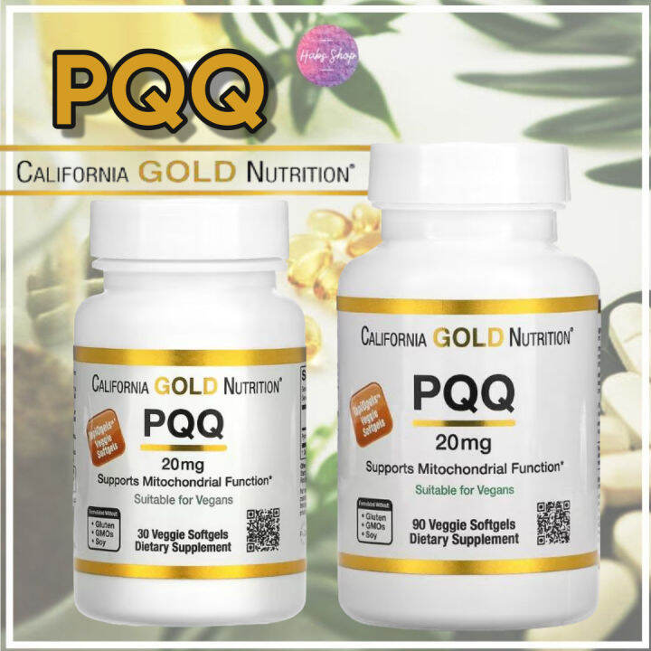 California Gold Nutrition PQQ, 20 mg 30 Veggie Softgels or 90 Veggie ...