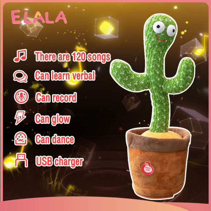 2023 TIKTOK hot Toys Dancing Cactus Learn to Talk Cactus 120 Songs Boys