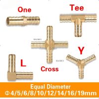 Brass Fitting Copper Pagoda Connector Pipe Fittings 2 3 4 Way Straight/L/Tee/Y/Cross 4/5/6/8/10/12/16/19mm for Gas/Water Tube Pipe Fittings Accessorie