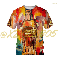 New！2023！Siap untuk pengiriman: logo Coca Cola 3D dicetak kaos biasa untuk pria 17 2023 High quality products （Freeprinting of names）