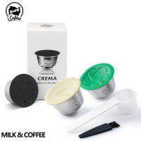 สำหรับ Nescafe Dolce Gusto แคปซูลโลหะ Picolo Xs Lumio Reusable Reutilisable Coffee Pod สแตนเลสเติมนม Filters888