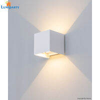 LumiParty 7W LED Dimming ไฟติดผนังปรับมุมสำหรับสวนในร่มกลางแจ้งระเบียงโรงแรมข้างเตียง