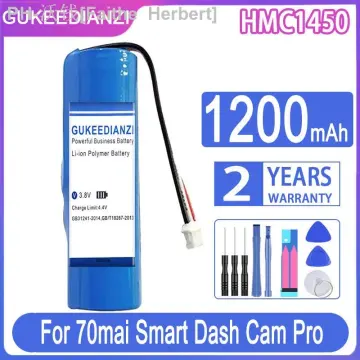 70mai Midrive D02 Battery, Dash Cam Pro Replacement Batteries, Hmc1450  850mah