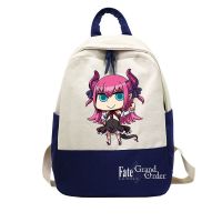 ? Fate FGO holy grail war web celebrity funny canvas backpack bag Saber anime secondary student