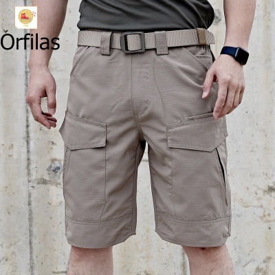 Orfilas 🚇🚇กางเกงคาร์โก้กันน้ำกางเกงขาสั้นสินค้ายุทธวิธี S-3XL!!กางเกงคาปรีผู้ชาย, กางเกงคาร์โก้ระบายอากาศกลางแจ้ง, กางเกงขาสั้นยุทธวิธี