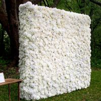 【CC】 Artificial Flowers Wall Panel Backdrop Faux for Wedding Bridal Shower Outdoor Decoration 35x35cm