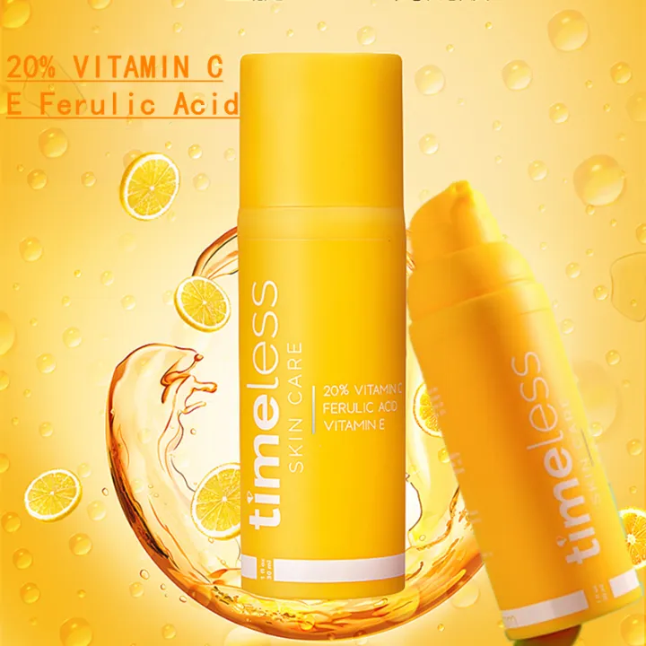 Timeless 20 Vitamin C + E + Ferulic Acid serum Whitening Moisturizing Essence Remove Dark Spots
