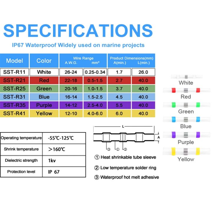 hot-5-25-50pcs-solder-wire-connectors-shrink-insulating-sleeve-electrical-terminals-butt-splice