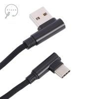 ZIAAN สายสายไมโคร USB สายข้อมูล Type-C 1เมตร2.4A 90องศาสายชาร์จเร็ว