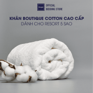 Khăn Boutique Cotton cao cấp trắng trơn chuẩn khách sạn 5sao - 70 x 140 cm