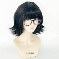 Shizuku Murasaki Cosplay Wig Hunter X Hunter Short Black Styled Heat Resistant Synthetic Hair Anime Wigs With Glasses + Wig Cap