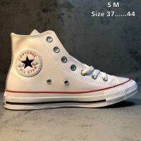 รองเท้าConverse All⭐Star รองเท้าผ้าใบหุ้มข้อคอนเวิร์ส แบบหนังแท้?% รองเท้าผู้ชาย รองเท้าหนัง รองเท้าลำลอง ✅Size:37-44eu