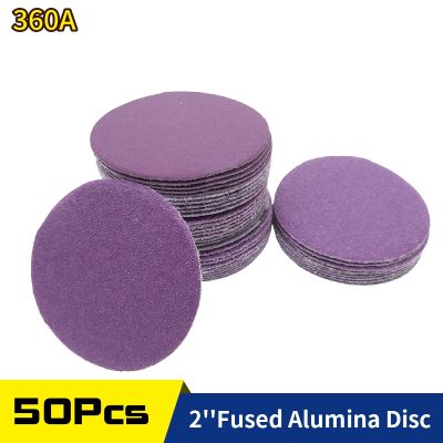 50 Pack 2 Inch Sanding disc Purple Film Hook Loop 60-10000 Grit Sandpaper for Wood Furniture Metal Automotive Finishing Grinding