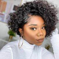 DreamDiana 100 Brazilian Hair Short Curly Wigs 8 Pixie Cut Lace Front Wigs 13X4 Short Curly Human Hair Wigs HD Lace Front Wigs [ Hot sell ] ea1voy