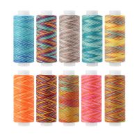 10PCS/Pack 300Yards 402 Polyester Thread Sewing&amp;Quilting Hand Stitch Section-Dyed Rainbow Sewing Thread For Needlework &amp; Machine Knitting  Crochet