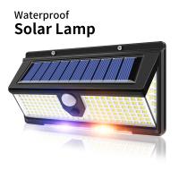 Solar Lamp LED Outdoor IP65 Waterproof 190led Lights 4 Working Mode Motion Sensor Wall Lamps Yard Garden External Lighting Light