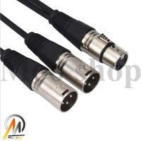 3Pin XLR ผู้ 2 เมีย1 Y SPLITTER ไมโครโฟนสายไมโครโฟนไมโครโฟน สาย CANNON ตัวเมีย CANNONตัวผู้x2 J296 ต่อY