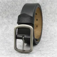 Button word man leather belt needle fashion leisure ۞