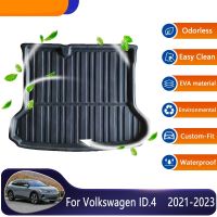 พรมกระโปรงหลังรถรถสำหรับ Volkswagen ID 4อุปกรณ์เสริม VW ID4 ID 4 2021 2022 2023กันสกปรกอุปกรณ์เสริมพรมกระโปรงหลังรถ1ชิ้นวัสดุ EVA 3D