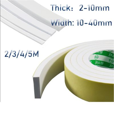 2/3/4/5Meters White Thk 2-10mm Super sponge EVA single side foam sponge foam tape EVA tape Width10-40mm Adhesive Waterproof Tape Adhesives  Tape