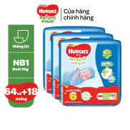 Tặng 18 miếng tã dán size S Combo 3 Miếng lót Sơ Sinh Huggies Tràm Trà NB1