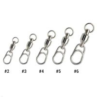 Fishing Connector Rolling Swivel Snap Stainless Steel Fishing Swivels Ball Bearing Fast Snap Clip Fishing Lure Connector Tackle