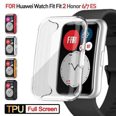 Plated Cover For Huawei Watch fit 2 Case Smartwatch TPU Bumper All-Around Screen Protector Thin for Honor  Honor 6 pro 7 Band Nails  Screws Fasteners