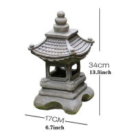 Outdoor Solar Zen Garden Lights Sculpture Lantern Pagoda Garden Light Solar Lamp Farmhouse Balcony Statue home gardening Decor