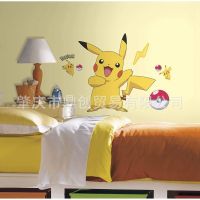 2ชิ้น Pokémons Pikachu การ์ตูนผนังสติ๊กเกอร์ผนังสติ๊กเกอร์เด็กการ์ตูนสติ๊กเกอร์กาวตนเองอนุบาลตกแต่งผนังกราฟฟิตีสติ๊กเกอร์พีวีซีขายส่ง