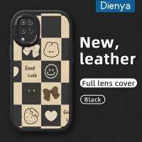 Dienya เคสปลอกสำหรับ Samsung A12 5G A12 4G F12,เคสรูปกระต่ายน่ารักลายการ์ตูนหนังดีไซน์โทรศัพท์ดีไซน์ด้านข้างฝาครอบกล้องแผ่นบางเคสป้องกันเคสกันกระแทก