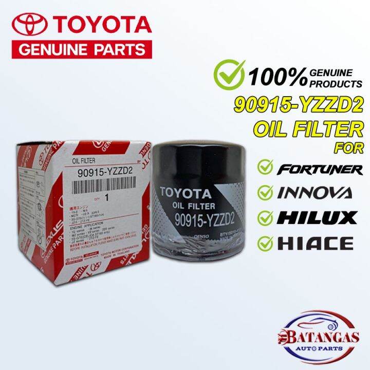 Toyota Genuine Oil Filter For Innova Fortuner Hilux HiAce (90915-YZZD2 ...