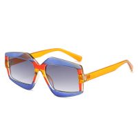 【lz】▣  Óculos de sol irregulares para mulheres e homens óculos de sol vintage moda de luxo listras femininas marca UV400