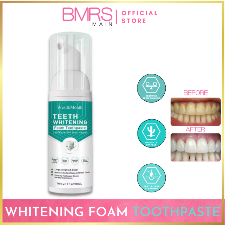 Very Effective TEETH WHITENING FOAM TOOTHPASTE 60ML FOAMING