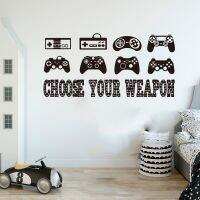 Eat Sleep Game Controller Joysticker Wall Sticker Choose Your Weapon Video Gaming Zone Gamer Wall Decal Playroom Vinyl Decor