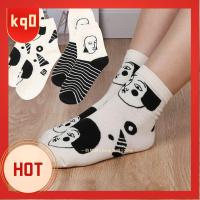 KQ0 Fashion Creative Women Casual Breathable High Hosiery Winter Warm Stocking Cotton Socks