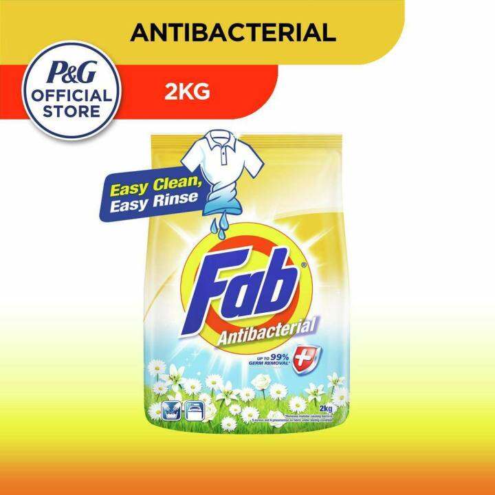 Fab Anti Bacterial Laundry Detergent Powder (2kg) Lazada