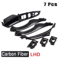 Carbon-LHD-7 Carbon-LHD-7ด้านคนขับฝั่งซ้ายอัพเกรดแผงมื่อจับประตูด้านในคาร์บอนไฟเบอร์สำหรับ BMW 5ชุด F10 520I F18 523I 525I 528I 535I