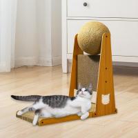 Aimishion ลูกบอลสำหรับเกาให้ลูกแมว Papan Garukan Kucing ของเล่นแมวสำหรับข่วนของเล่นสัตว์เลี้ยงขนาด50X25X47ซม. พร้อมแผ่นรอง