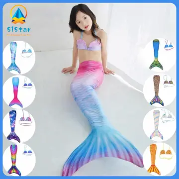 THORMN Swimsuit Children Mermaid Tail Fin Swimsuit Girls Cosplay Suit  Swimming Clothes Creative Mermaid Tail Fin Swimsuit 